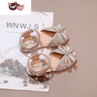 绿彩虹光女童鞋爱莎公主凉鞋水晶2022新款夏季夏款小童宝宝女孩中大童软底