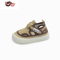 绿彩虹光儿童韩版帆布凉鞋2022夏季新款男童休闲鞋女童迷彩潮鞋宝宝学步鞋