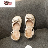 绿彩虹光女童公主凉鞋夏季新款2022儿童软底皮鞋中大童包头小宝宝女孩童鞋