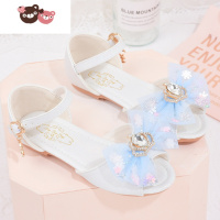 绿彩虹光女童凉鞋公主鞋2022夏季新款洋气小女孩网红童鞋时尚软底儿童鞋子