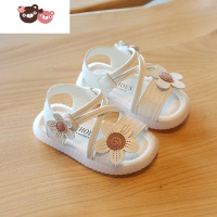 绿彩虹光小童宝宝公主凉鞋软底学步鞋夏季新款0-1一2岁3婴儿防滑女童鞋子