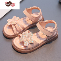 绿彩虹光女童凉鞋2022新款夏季网红公主鞋宝宝软底中大童儿童鞋子