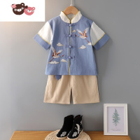 绿彩虹光小男童汉服古风帅气少爷服国学民族儿童演出服宝宝唐装中国风古装