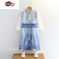 绿彩虹光汉服男童春秋复古服装超仙飘逸少爷服薄宝宝古装六一儿童节演出服