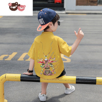 绿彩虹光汉服夏款儿童男童中国风唐装夏季复古民族服装小宝宝中式改良古装演出服