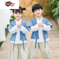 绿彩虹光汉服男童唐装中国风儿童春秋少爷服宝宝中式改良民族服装超仙古装演出服