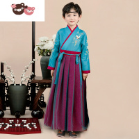 绿彩虹光汉服男童儿童国学服古装夏款2022新款古风超仙中国风唐装女童夏季演出服