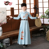 绿彩虹光汉服男童2021新款侠客武侠飞鱼服套装儿童古装中国风演出服夏季