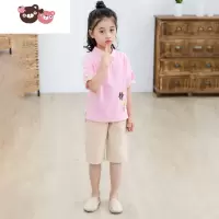 绿彩虹光儿童汉服唐装男童夏季套装女童春秋中国风宝宝复古装小孩民族服装