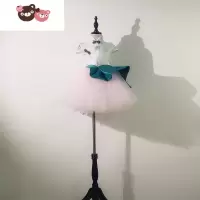 绿彩虹光女童旗袍l礼服中国风连衣裙走秀舞台国风高级礼服女童元素礼服裙子