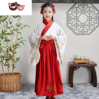 绿彩虹光汉服男童夏装中国风儿童书童古风女童古装襦裙小学生国学服装演出裙子