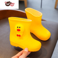 绿彩虹光儿童雨鞋男童防滑可爱婴儿轻便加绒小童幼儿水鞋卡通宝宝雨靴女童