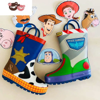 绿彩虹光儿童雨鞋创意宝宝摩尔庄园防滑防水巴斯光年雨靴男女孩成人大码款