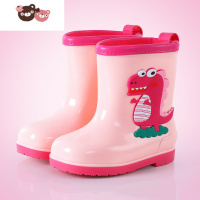 绿彩虹光儿童雨鞋男童恐龙防水鞋女童雨靴防滑轻便小孩中大童水鞋学生水靴