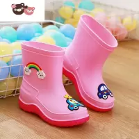 绿彩虹光儿童雨鞋加绒男童宝宝防滑雨靴女童学生小童幼儿水鞋防水小孩胶鞋