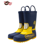 绿彩虹光男童 卡通轻便挖机宝宝雨天防滑橡胶防水鞋中大童小学生雨鞋靴