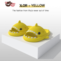 绿彩虹光儿童鲨鱼拖鞋女士夏季网红情侣居家用亲子可爱外穿沙滩凉拖鞋男童