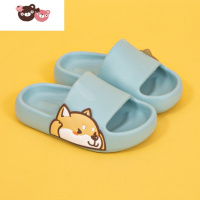 绿彩虹光儿童拖鞋夏季女孩室内可爱柴犬男童洗澡防滑踩屎感幼儿亲子凉拖鞋