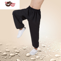 绿彩虹光儿童武术裤莫代尔棉练功裤高弹力训练裤子灯笼裤男女太极裤表演服