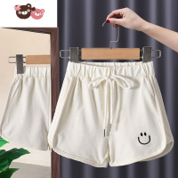 绿彩虹光2022夏季新款短裤女童夏装童装儿童外穿薄款韩版热裤中大童笑脸裤裤子