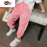 绿彩虹光女童防蚊裤2022夏季新款薄款儿童女孩洋气百搭休闲皮筋外穿裤子