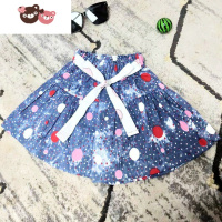 绿彩虹光女童裤子儿童牛仔短裤裙裤阔腿裤潮2022新款夏天牛仔裤短裤女