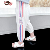 绿彩虹光女童防蚊裤夏季薄款儿童冰丝裤子小童灯笼裤1-3岁童装5女宝宝夏装