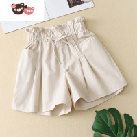 绿彩虹光女童短裤夏季外穿薄款儿童宽松裙裤高腰小女孩热裤中大童洋气裤裙 裤子