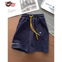 绿彩虹光掌柜推荐~男童短裤中大童宽松百搭毛圈五分裤子男宝夏季薄款