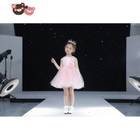 绿彩虹光新款六一儿童演出服装女童舞蹈蓬蓬裙男童背带裤合唱服幼儿表演 裤子