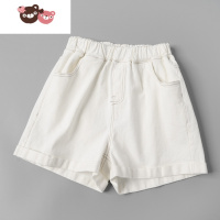 绿彩虹光130-170大童 儿童弹力软牛仔短裤女童三分裤夏款童装山东网店 裤子