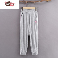 绿彩虹光女童裤子夏季灰色中大童薄款运动裤小学生长裤儿童九分防蚊裤