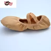 绿彩虹光全弹力布免系带芭蕾舞蹈鞋软底女练功鞋儿童形体猫爪鞋成人显脚背
