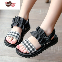 绿彩虹光女童凉鞋公主软底2022新款时尚夏季儿童鞋子中大童小女孩童鞋