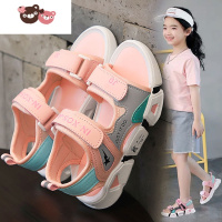 绿彩虹光女童2022年新款夏季时尚中大童公主儿童宝宝小童软底女孩童鞋凉鞋