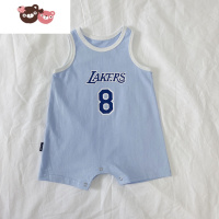 绿彩虹光婴儿连体衣夏季足球哈衣夏季新款男女宝宝背心爬服洋气小童连体衣