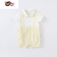 绿彩虹光戴维贝拉童装连体衣夏装新款衣服新生儿连身衣男宝宝爬服哈衣