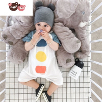 绿彩虹光80码婴儿夏季衣服连体衣薄款男宝清华北大婴儿服夏装三个月宝宝73