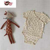 绿彩虹光丹麦Konges Slojd新生婴儿护肚连体衣服宝宝短袖三角哈衣爬服