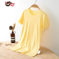 绿彩虹光婴儿莫代尔睡袍夏季薄款宝宝短袖空调家居服连体睡衣防踢睡裙连身衣