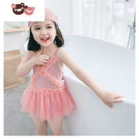 绿彩虹光儿童泳衣女2022夏装新款童装女童连体小公主纱纱裙游泳衣宝宝泳装连身衣