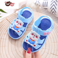 绿彩虹光女宝宝凉鞋夏季0-1-2岁3男小孩防滑软底学步鞋婴儿尿不湿塑料凉鞋