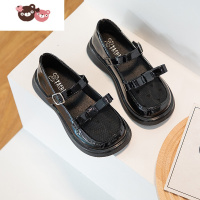 绿彩虹光女童皮鞋网纱镂空透气2022年春夏新款网红时尚女孩单鞋大童公主鞋