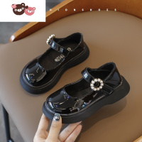 绿彩虹光女童黑色皮鞋玛丽珍童鞋2022春秋新款公主JK豆豆鞋学生单鞋演出潮