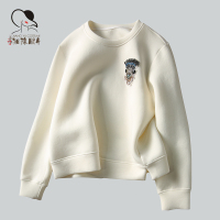 SUNTEK欧洲站2020秋冬新款宽松套头百搭卫衣潮流钉珠空气层长袖上衣女卫衣