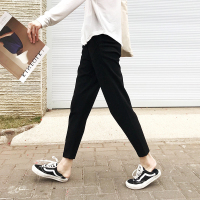 SUNTEK大码萝卜裤女春秋九分直筒西装裤胖mm夏季显瘦宽松烟管休闲哈伦裤休闲裤