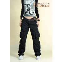 SUNTEK棉休闲长裤男女工装裤多兜口袋裤户外登山大码情侣宽松秋冬休闲裤