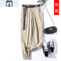 SUNTEK加长裤子女高个子牛仔工装裤大码胖mm200斤175直筒宽松显瘦休闲裤休闲裤