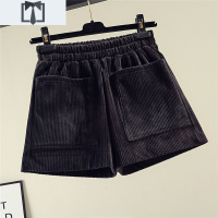 SUNTEK灯芯绒短裤女秋冬季新款外穿高腰冬款条绒裤裙阔腿百搭打底靴裤潮休闲裤