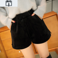 SUNTEK短裤女冬天外穿2020新款秋冬款毛呢网红显瘦百搭洋气打底冬季靴裤休闲裤